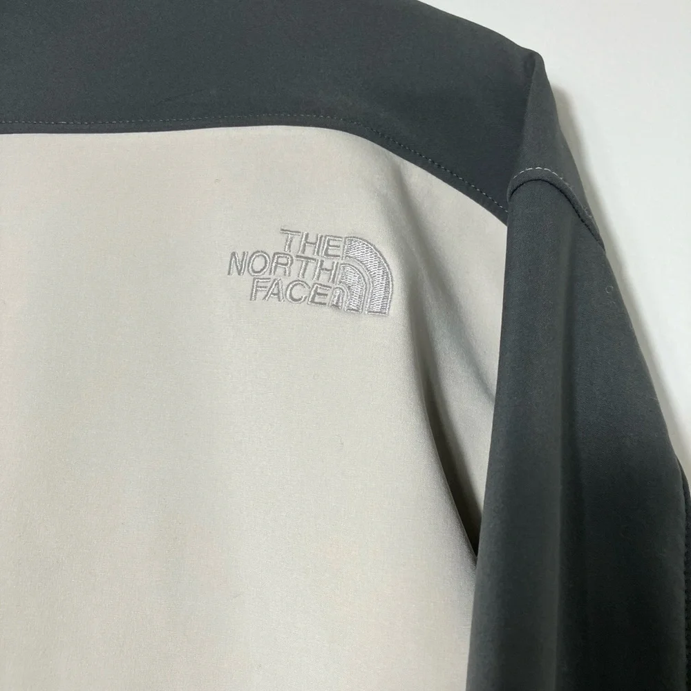 The North Face apex Jacket sz L Nylon Full Zip‎ Gray/black Outdoor Hiking Fall